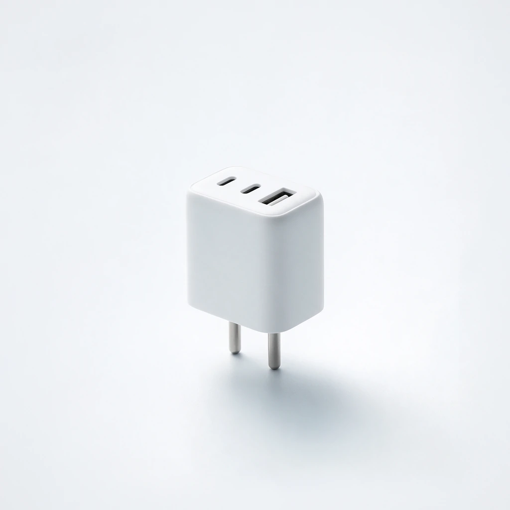 Carregador de parede GaN 65 W, 2 USB-C + 1 USB-A